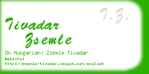 tivadar zsemle business card
